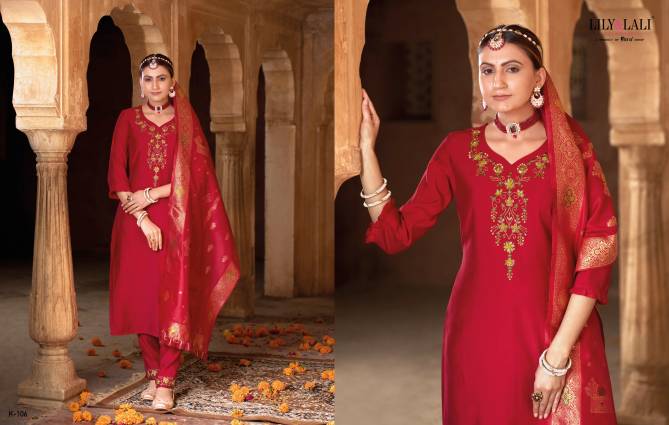 Karwa Exclusive By Lily Lali Festive Wear Readymade Suits Catalog